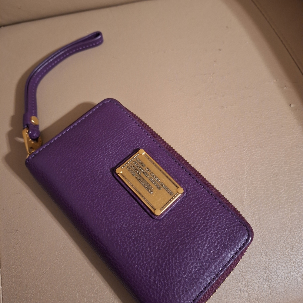 Marc by Marc Jacobs Purple Leather Wristlet